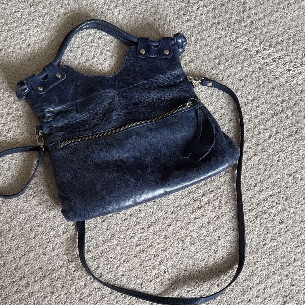 Pietro Alessandro Dark Blue Crossbody Bag